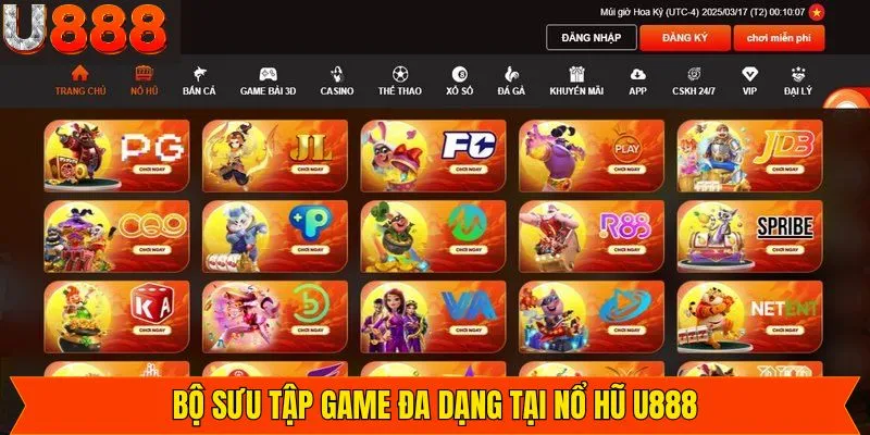Bộ sưu tập game nổ hũ U888 phong phú
