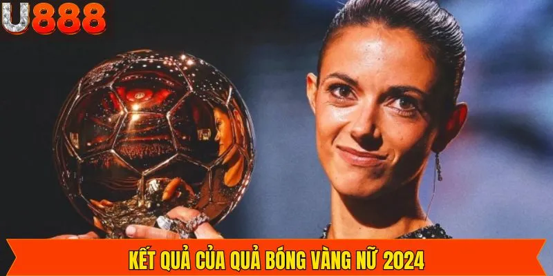 Nữ cầu thủ nhận lấy quả bóng vàng nữ 2024
